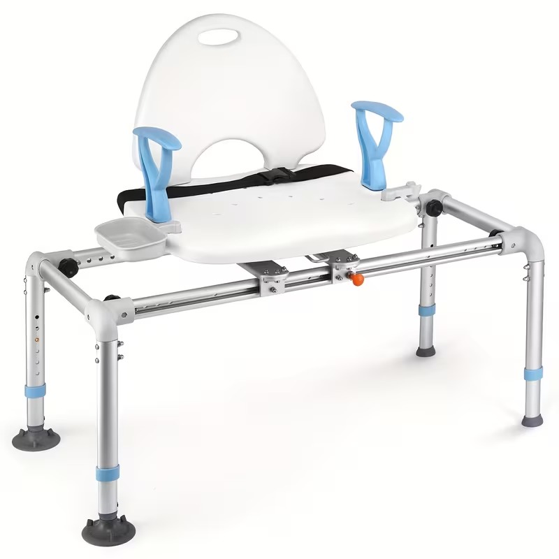 Heavy-Duty Shower Transfer Chair with Wide Seat
